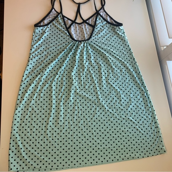 Secret Treasures Mint Polka Dot Chemise - Picture 5 of 6